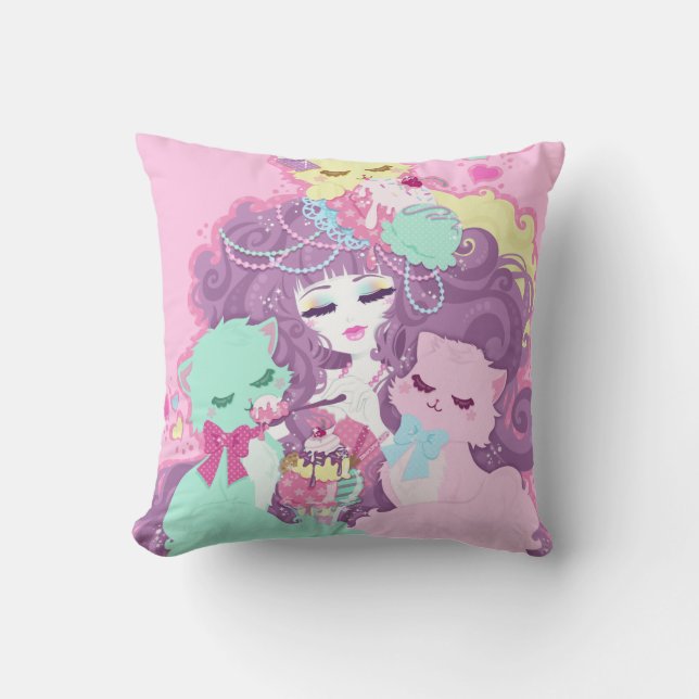 Kittens and Ice Cream - Miss Kika Pillow (Front)