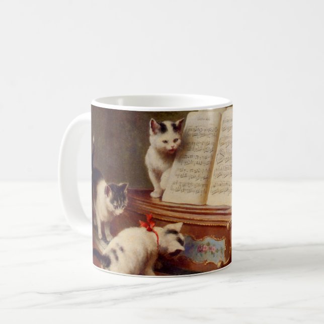 Kittens and Piano Coffee Mug (Front Left)