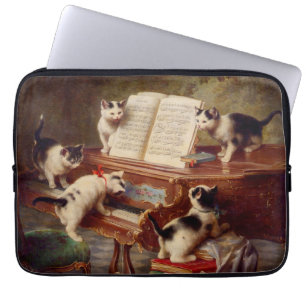 Kittens and Piano Laptop Sleeve