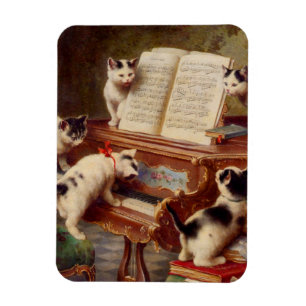 Kittens and Piano Magnet