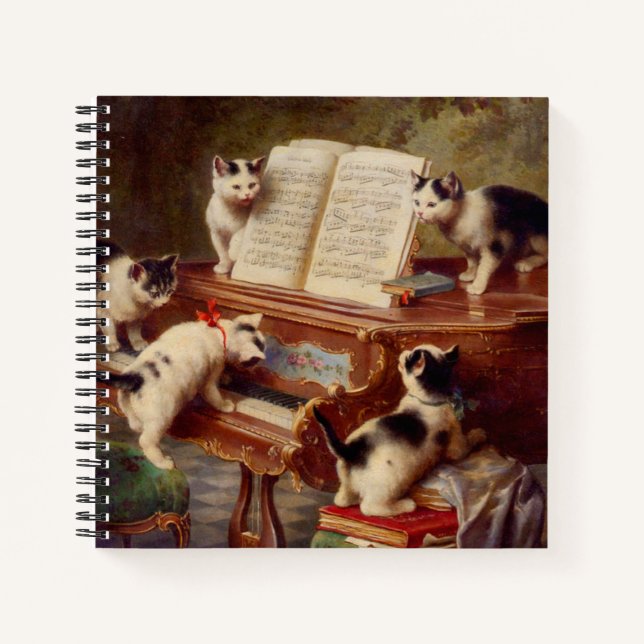 Kittens and Piano Notebook (Front)