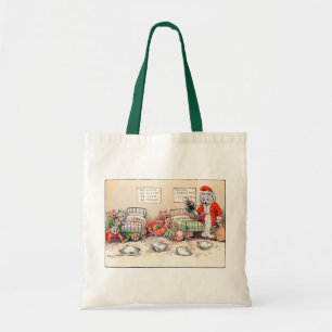 Kittens and Santa Cat, Louis Wain Tote Bag