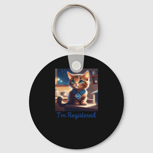Kittens Are Registered Sticker  Keychain (Front)