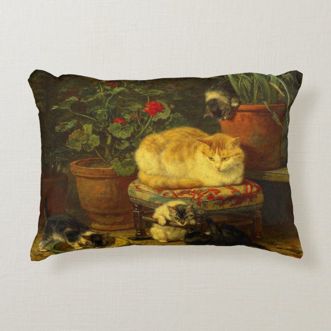 Kittens at Play Accent Pillow (Front)