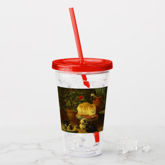 Kittens at Play Acrylic Tumbler (Front Ice)