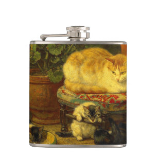 Kittens at Play Hip Flask