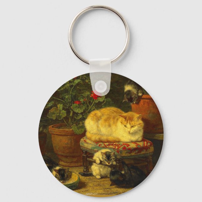 Kittens at Play Keychain (Front)