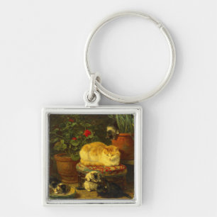 Kittens at Play Keychain