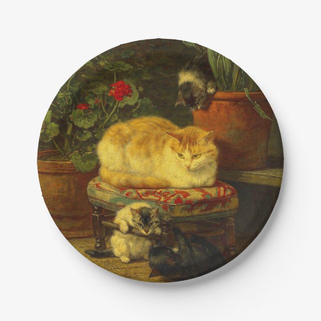 Kittens at Play Paper Plate (Front)