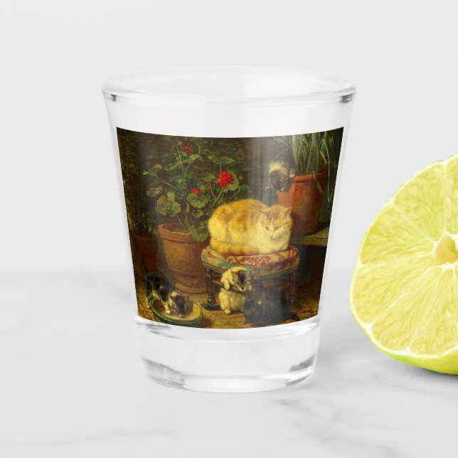 Kittens at Play Shot Glass (Front)