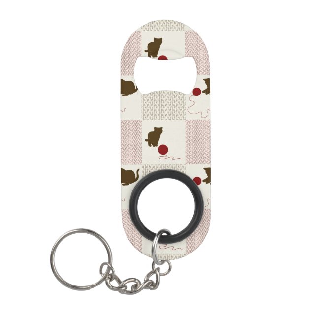 Kittens Backgrounds Mini Bottle Opener (Front)