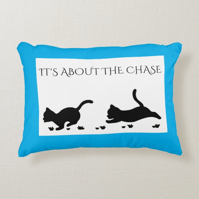 Kittens blue throw pillow. accent pillow (Front)