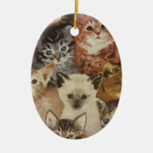 Kittens Ceramic Ornament