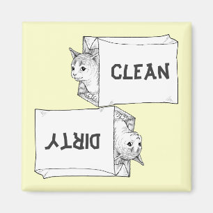 Kittens Dishwasher Magnet Customize Background