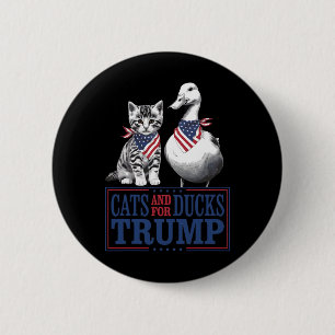 Kittens For Trump 2024 Cats And Ducks For Trump Va 2 Inch Round Button