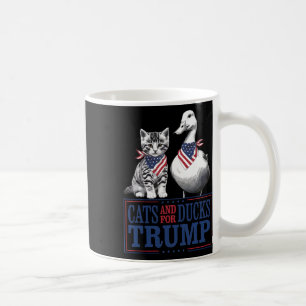 Kittens For Trump 2024 Cats And Ducks For Trump Va Coffee Mug