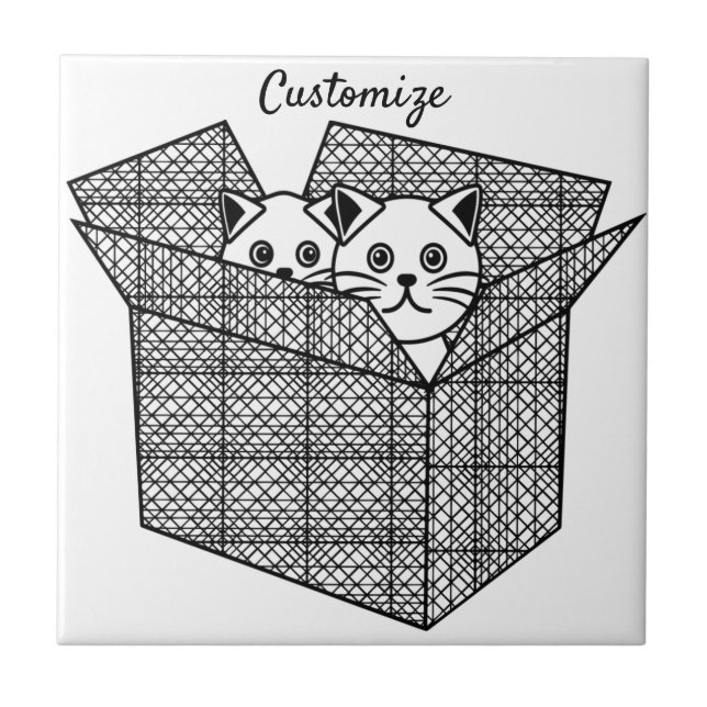 Kittens in a Box Thunder_Cove Tile (Front)