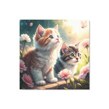 Kittens in an Autumn Garden – Cozy & Adorable Cat 