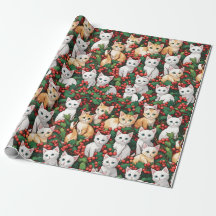 Kittens in Holly Christmas