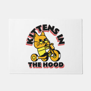 Kittens in the hood Classic T-Shirt Doormat