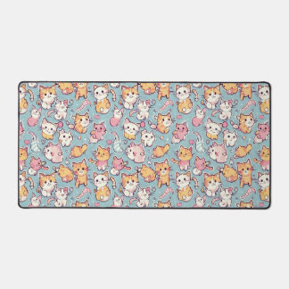 Kittens pattern desk mat
