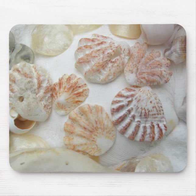 Kitten's Paw Seashells Mouse Pad (Front)