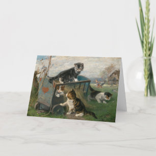 Kittens Playing   Julius Adam the Younger Card
