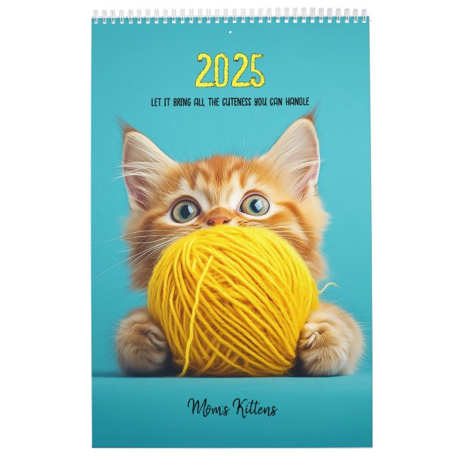 Kittens Playing with Ball of Wool Calendar (Cover)