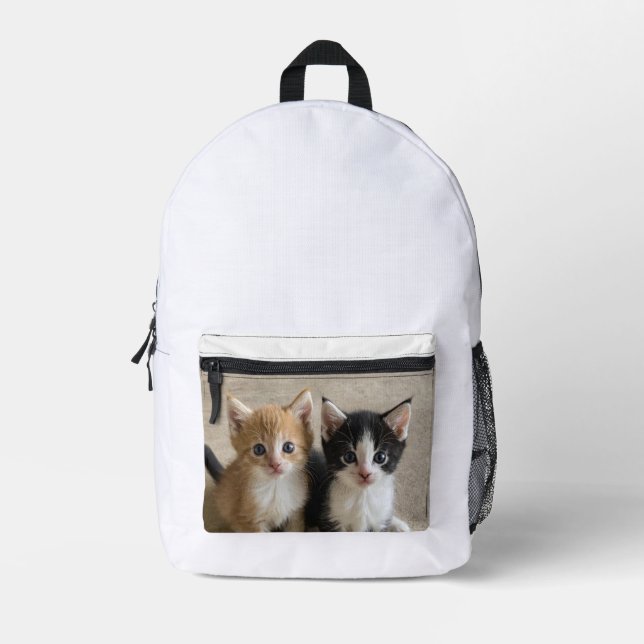 kittens  printed backpack (Front)