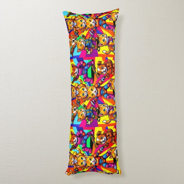 Kittens - Puppies  Body Pillow (Back (Vertical))