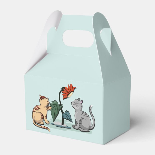 Kittens Summer Delight Flower Game Favor Box (Front Side)