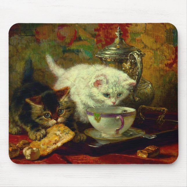 Kittens Tea Party Mouse Pad (Front)