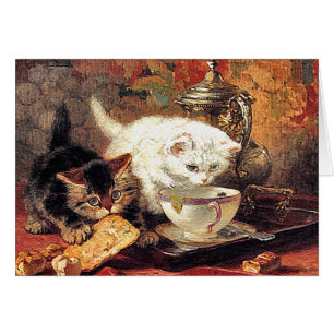 Kittens -Thé pour deux - Peinture de chats