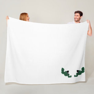 Kittens with Leaves Fleece Blanket