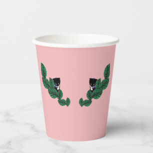 Kittens with Leaves Glass Paper Cups