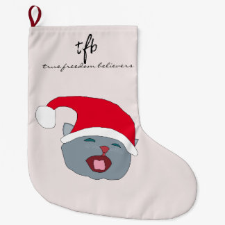 #KittensAgainstAISlop III Large Christmas Stocking