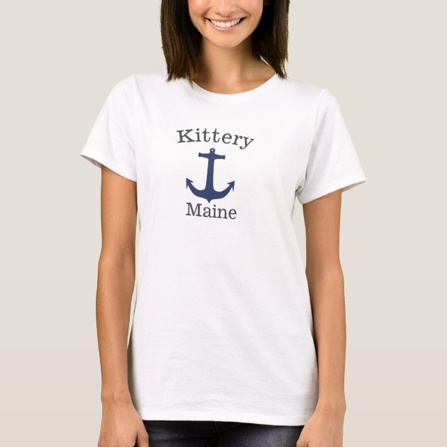 Kittery Maine Women's Tall Ship Sea Anchor Shirt (Front)