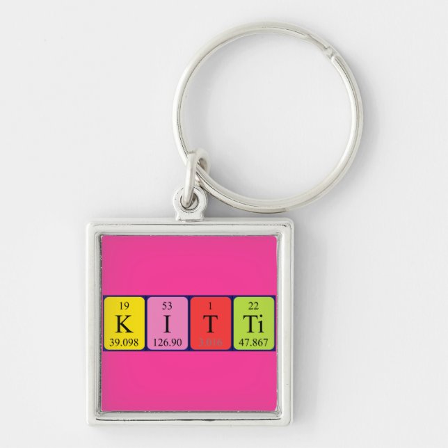 Kitti periodic table name keyring (Front)
