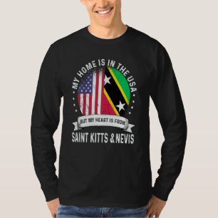 Kittian Nevisian American Patriot Grown Home USA F T-Shirt