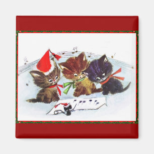 Kitties and Maestro Mouse Magnet