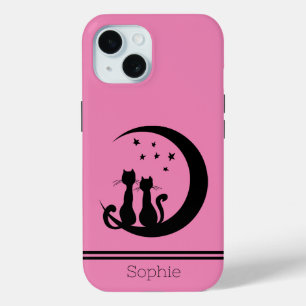Kitties & Moon Custom iPhone 15 Case