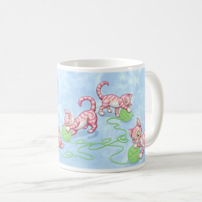 Kittipurra Pink Coffee Mug (Front Right)
