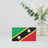 Kittitian / Nevisian Flag, Saint Kitts and Nevis Business Card (Standing Front)