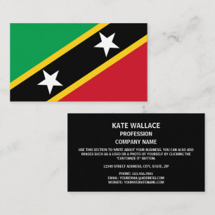 Kittitian / Nevisian Flag, Saint Kitts and Nevis Business Card