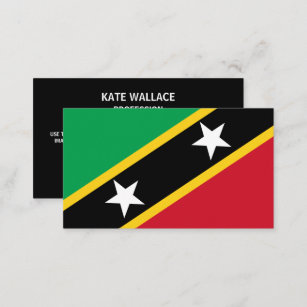 Kittitian / Nevisian Flag, Saint Kitts and Nevis Business Card
