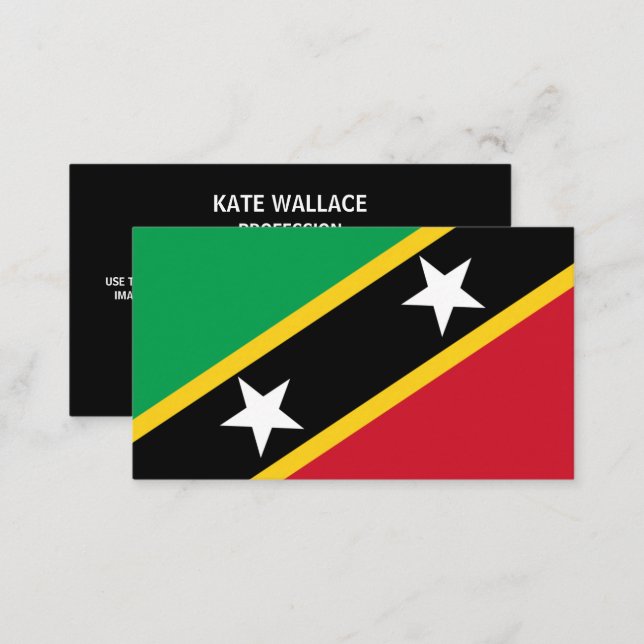 Kittitian / Nevisian Flag, Saint Kitts and Nevis Business Card (Front/Back)