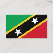 Kittitian / Nevisian Flag, Saint Kitts and Nevis Business Card (Front)