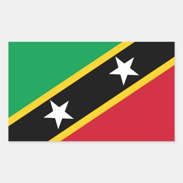 Kittitian / Nevisian Flag, Saint Kitts and Nevis Sticker (Front)