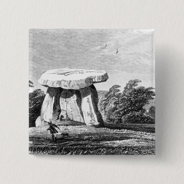 Kitts Cotty House 2 Inch Square Button (Front)