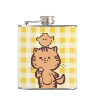 Kitty and Little chicken Hip Flask